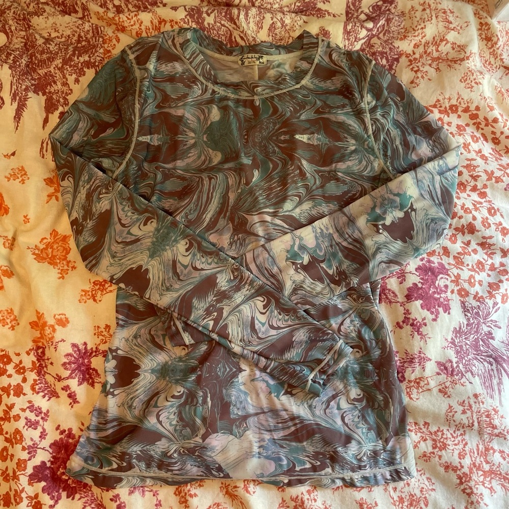 Free people intimately Walk This way printed top